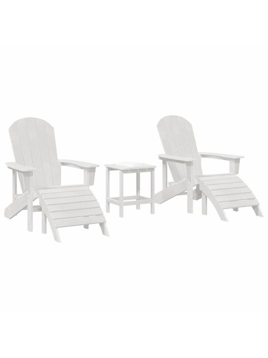 Dārza atpūtas mēbeles 3 pcs balts 38 x 38 x 46cm plastmasa
