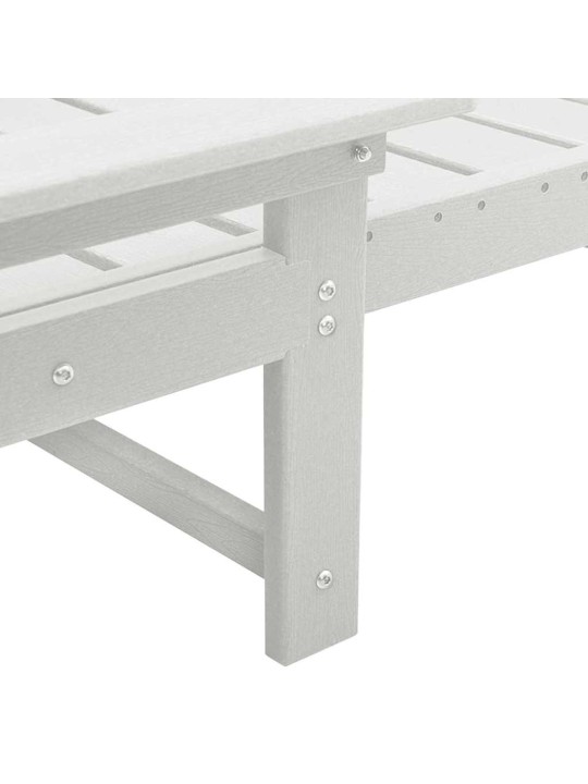 Dārza atpūtas mēbeles 2 pcs balts 53 x 195.5 x 30cm polietilēns