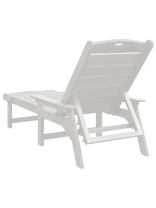 Dārza atpūtas mēbeles 2 pcs balts 53 x 195.5 x 30cm polietilēns