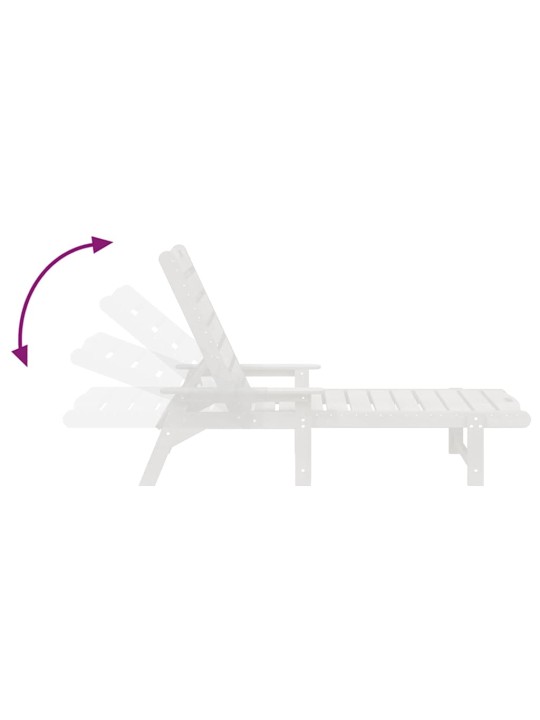 Dārza atpūtas mēbeles 2 pcs balts 53 x 195.5 x 30cm polietilēns