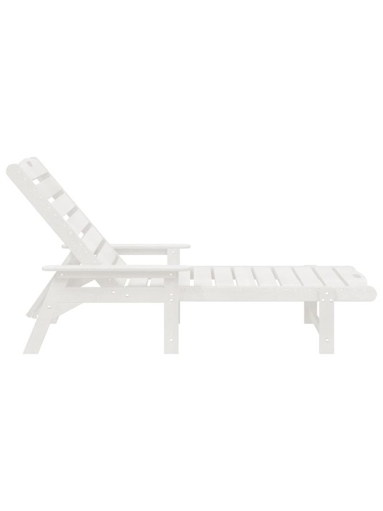 Dārza atpūtas mēbeles 2 pcs balts 53 x 195.5 x 30cm polietilēns