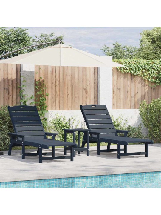 Dārza atpūtas mēbeles 2 pcs tumši zils 53 x 195.5 x 30cm