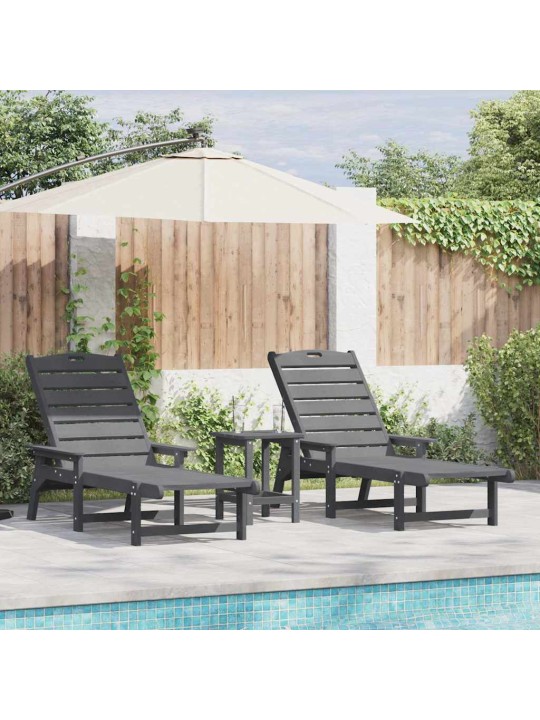 Dārza atpūtas mēbeles 2 pcs gaiši pelēks 53 x 195.5 x 30cm