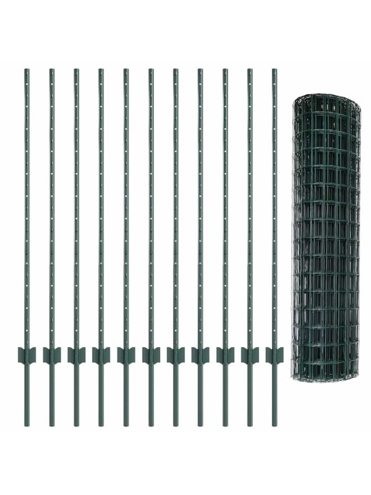 Žogs ar stabiem. zaļa 1.2 x 25 m tērauds