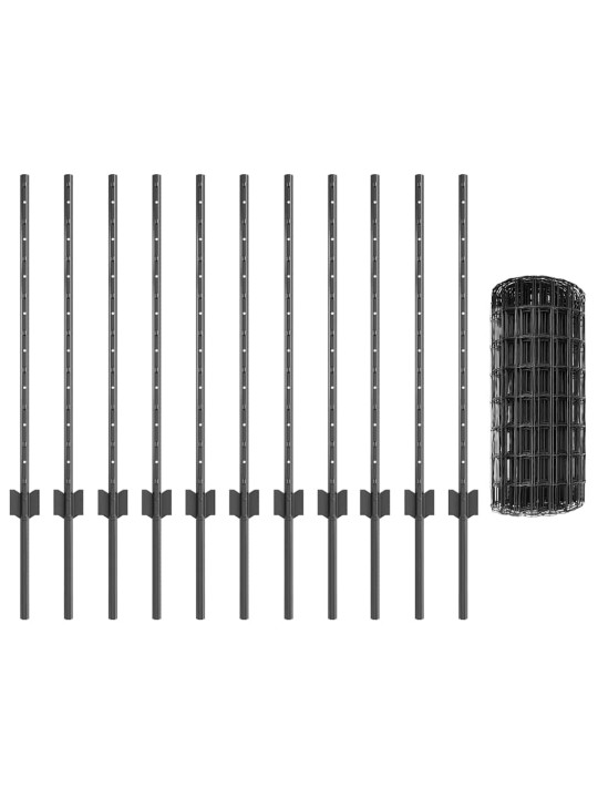Žogs ar stabiem. pelēka 0.8 x 25 m tērauds