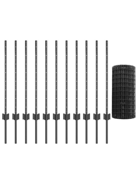 Žogs ar stabiem. pelēka 0.8 x 25 m tērauds