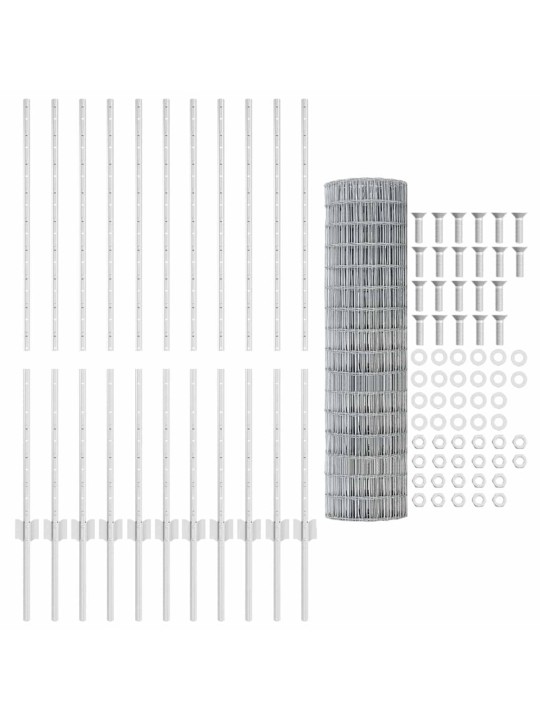 Žogs ar stabiem. sudraba 1.2 x 25 m tērauds
