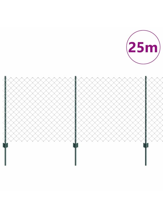 Žogs ar stabiem. zaļa 1 x 25 m tērauds