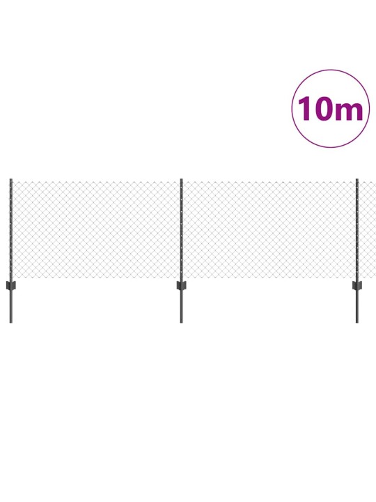 Žogs ar stabiem. pelēka 0.8 x 10 m tērauds