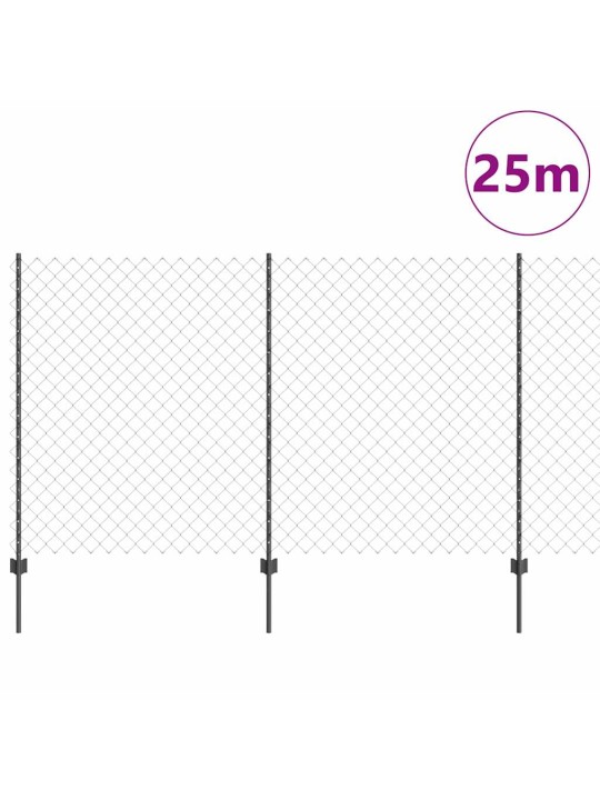 Žogs ar stabiem. pelēka 1.4 x 25 m tērauds