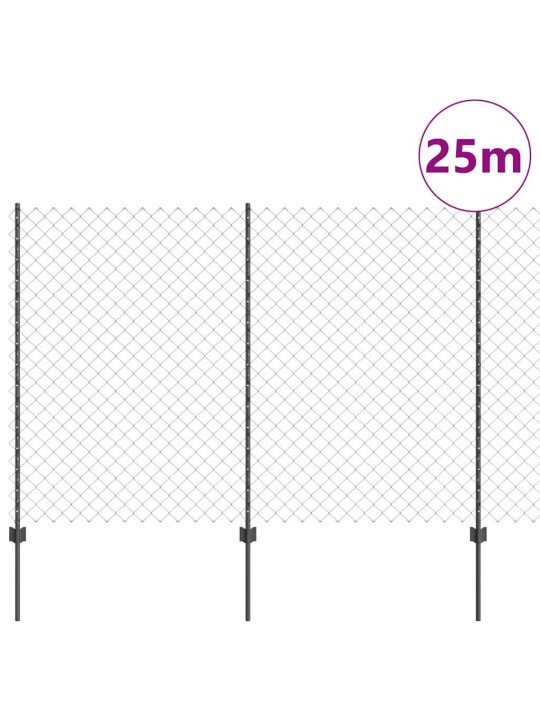 Žogs ar stabiem. pelēka 1.5 x 25 m tērauds