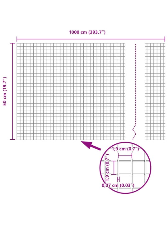 Žogs ar stabiem. sudraba 0.5 x 10 m tērauds
