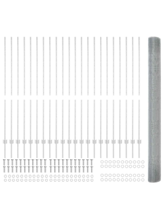 Žogs ar stabiem. sudraba 1.5 x 50 m tērauds