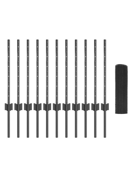 Žogs ar stabiem. pelēka 0.5 x 25 m tērauds
