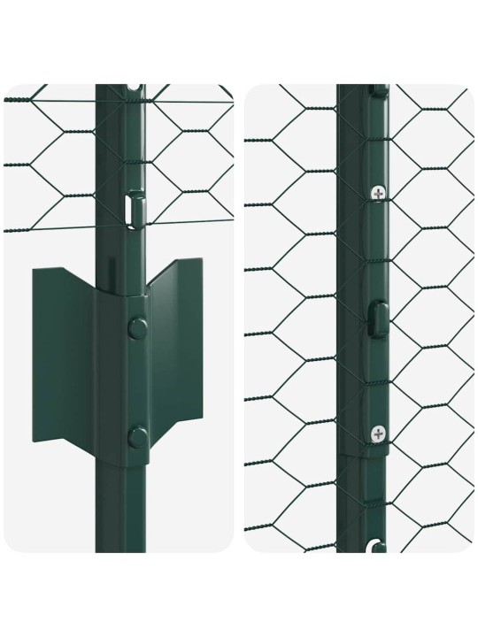 Žogs ar stabiem. zaļa 1.5 x 25 m tērauds