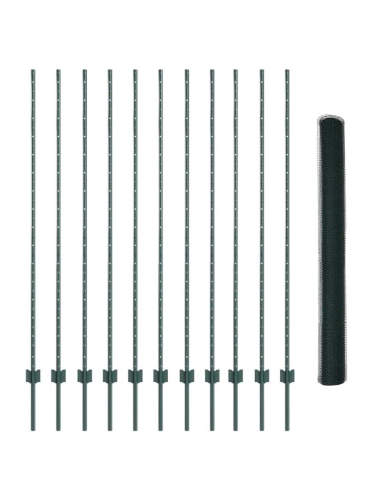Žogs ar stabiem. zaļa 1.5 x 25 m tērauds