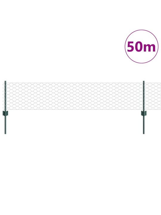 Žogs ar stabiem. zaļa 0.4 x 50 m tērauds