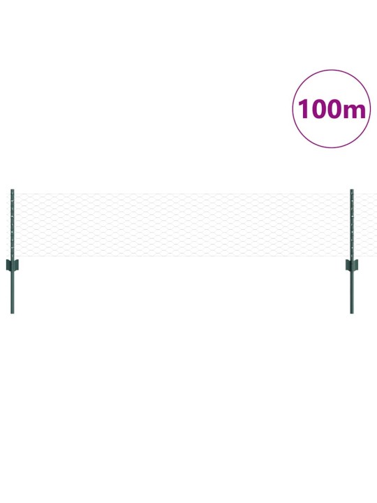 Žogs ar stabiem. zaļa 0.4 x 100 m tērauds