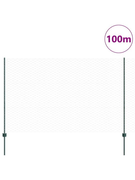 Žogs ar stabiem. zaļa 1.5 x 100 m tērauds