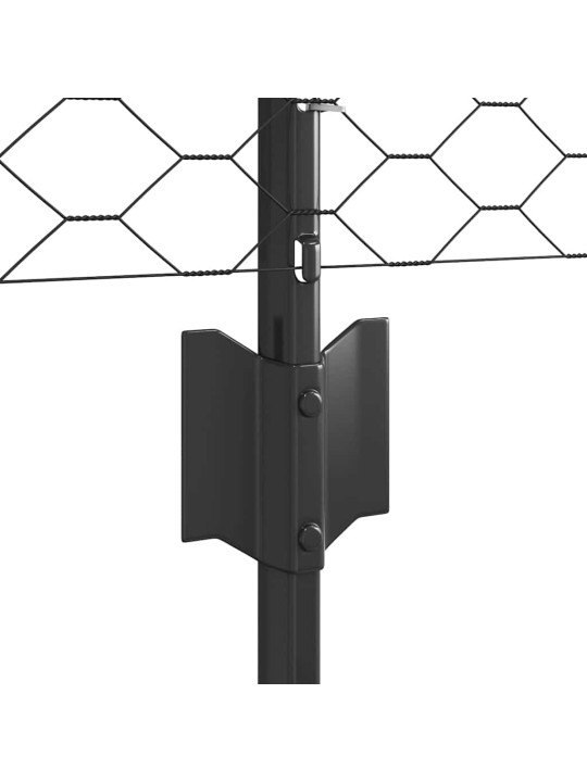 Žogs ar stabiem. pelēka 0.5 x 10 m tērauds