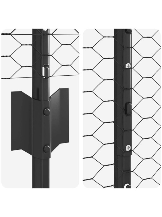 Žogs ar stabiem. pelēka 1.2 x 25 m tērauds