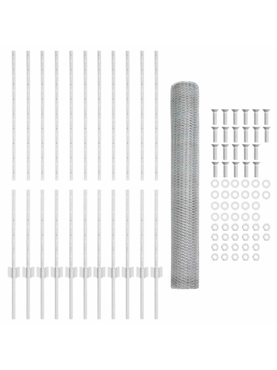Žogs ar stabiem. sudraba 1.2 x 25 m tērauds