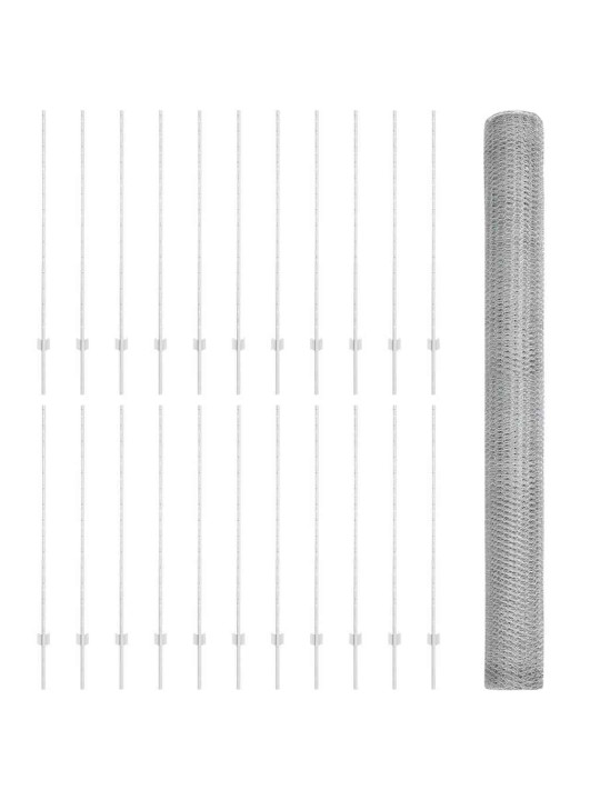 Žogs ar stabiem. sudraba 1.4 x 50 m tērauds