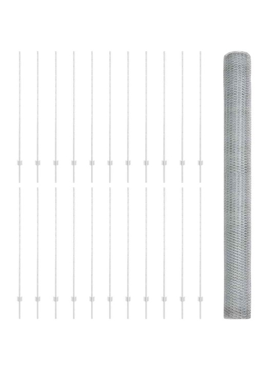 Žogs ar stabiem. sudraba 1.5 x 50 m tērauds