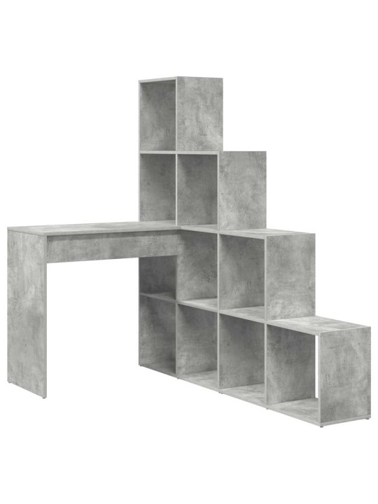 Stūra rakstāmgalds betona pelēka 101.5 x 149.5 x 149.5 cm