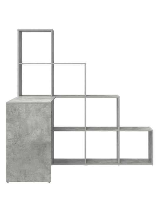 Stūra rakstāmgalds betona pelēka 101.5 x 149.5 x 149.5 cm