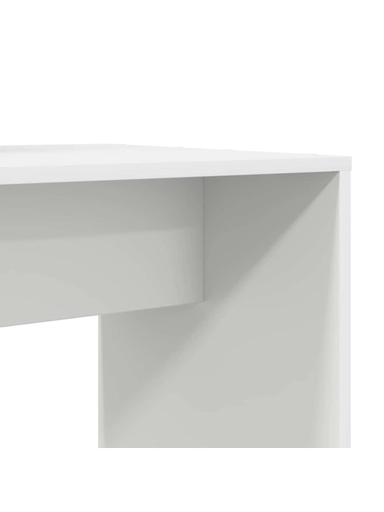 Galds ar plauktu balts 138.5 x 55 x 143 cm inženierijas koks