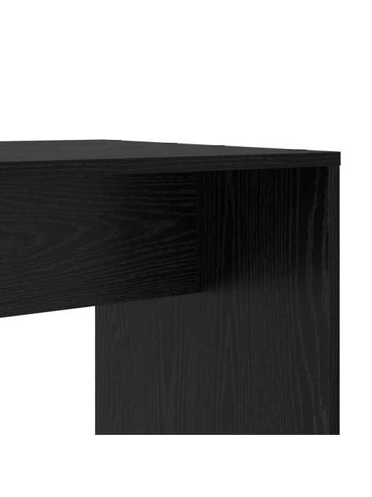 Galds melns ozols 138.5 x 55 x 143 cm inženierijas koks