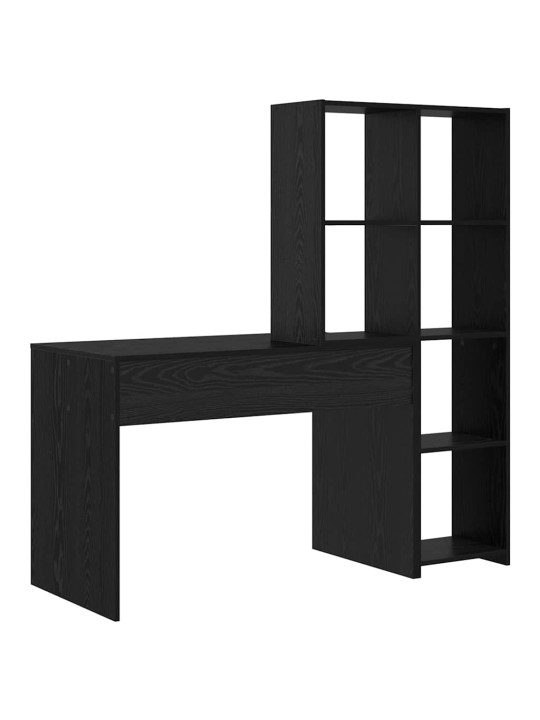 Galds melns ozols 138.5 x 55 x 143 cm inženierijas koks