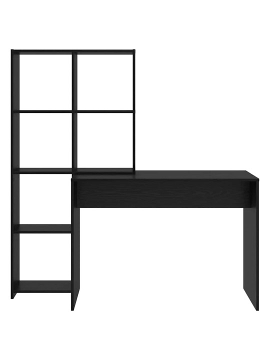 Galds melns ozols 138.5 x 55 x 143 cm inženierijas koks