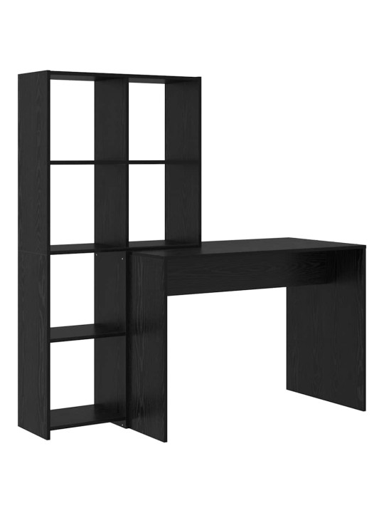 Galds melns ozols 138.5 x 55 x 143 cm inženierijas koks
