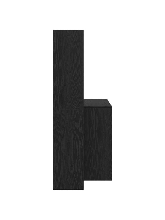 Galds melns ozols 138.5 x 55 x 143 cm inženierijas koks