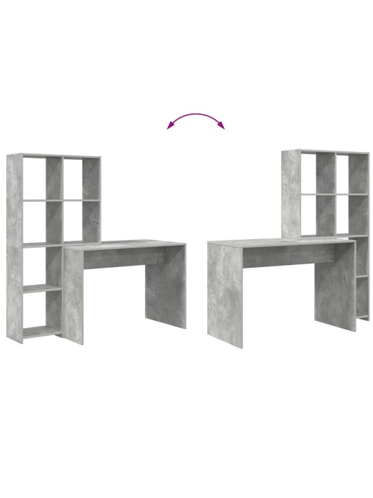 Galds betona pelēka 138.5 x 55 x 143 cm inženierijas koks
