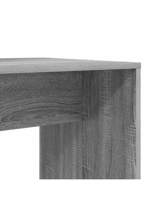 Galds ar plauktu pelēka sonomas ozola 138.5 x 55 x 143 cm