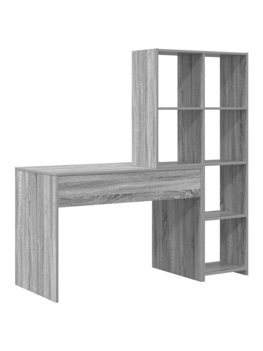 Galds ar plauktu pelēka sonomas ozola 138.5 x 55 x 143 cm