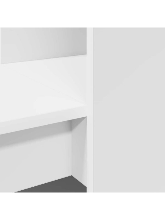 Galds ar plauktu balts 122 x 67 x 145 cm inženierijas koks