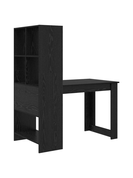 Galds melns ozols 122 x 67 x 145 cm inženierijas koks