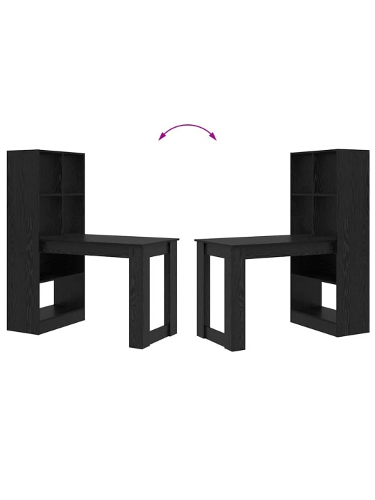 Galds melns ozols 122 x 67 x 145 cm inženierijas koks