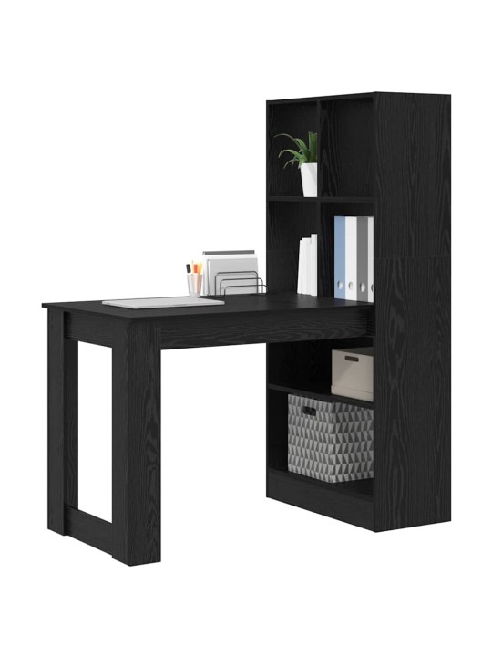 Galds melns ozols 122 x 67 x 145 cm inženierijas koks