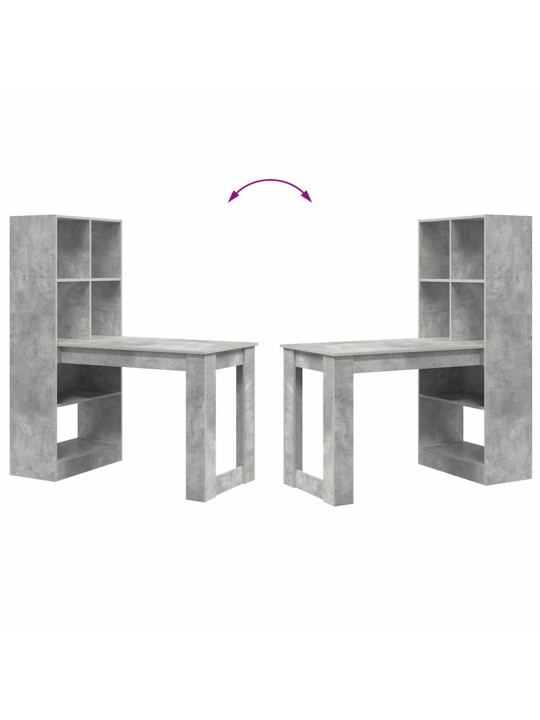 Galds betona pelēks 122 x 67 x 145 cm inženierijas koks