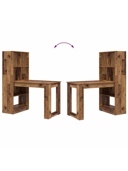 Galds ar plauktu vecs koks 122 x 67 x 145 cm inženierijas koks