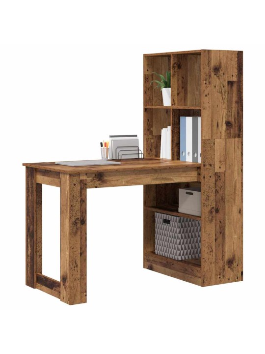 Galds ar plauktu vecs koks 122 x 67 x 145 cm inženierijas koks