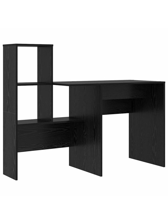 Galds melns ozols 131.5 x 50 x 106.5 cm inženierijas koks