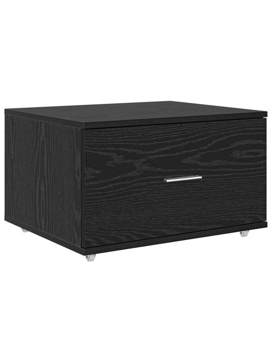 Galds melns ozols 131.5 x 50 x 106.5 cm inženierijas koks