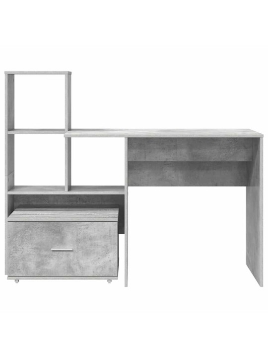 Galds betona pelēka 131.5 x 50 x 106.5 cm inženierijas koks