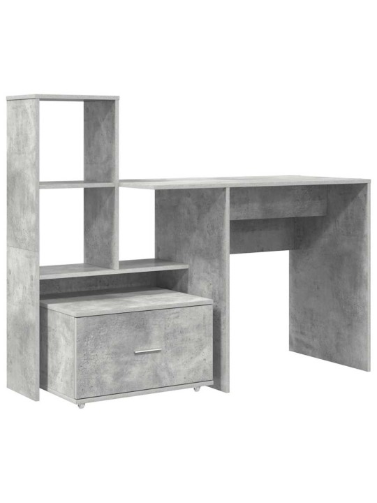 Galds betona pelēka 131.5 x 50 x 106.5 cm inženierijas koks